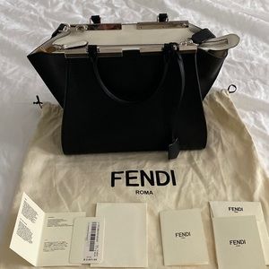 Authentic Fendi 3 Jours small calf/black